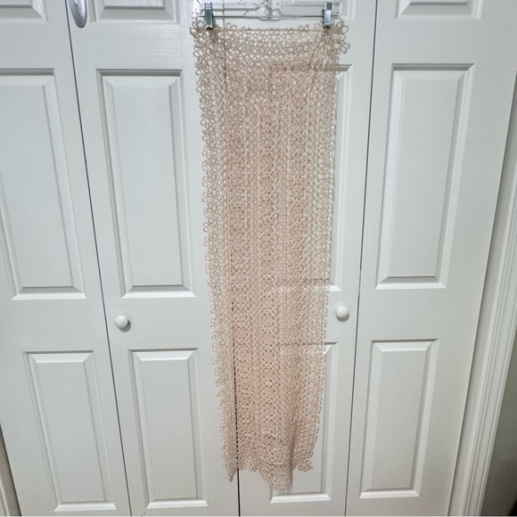 Vintage Delicate Tatting Lace Doily Table Runner Rectangular Cream Runner - Picture 4 of 7